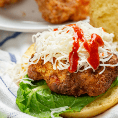 Air Fryer Shrimp Burger