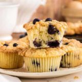 Air Fryer Sourdough Blueberry Muffins