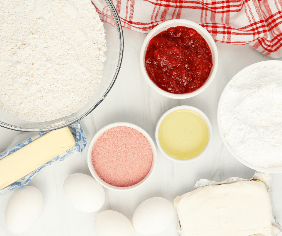 Ingredients Needed For Air Fryer Strawberry Cupcakes