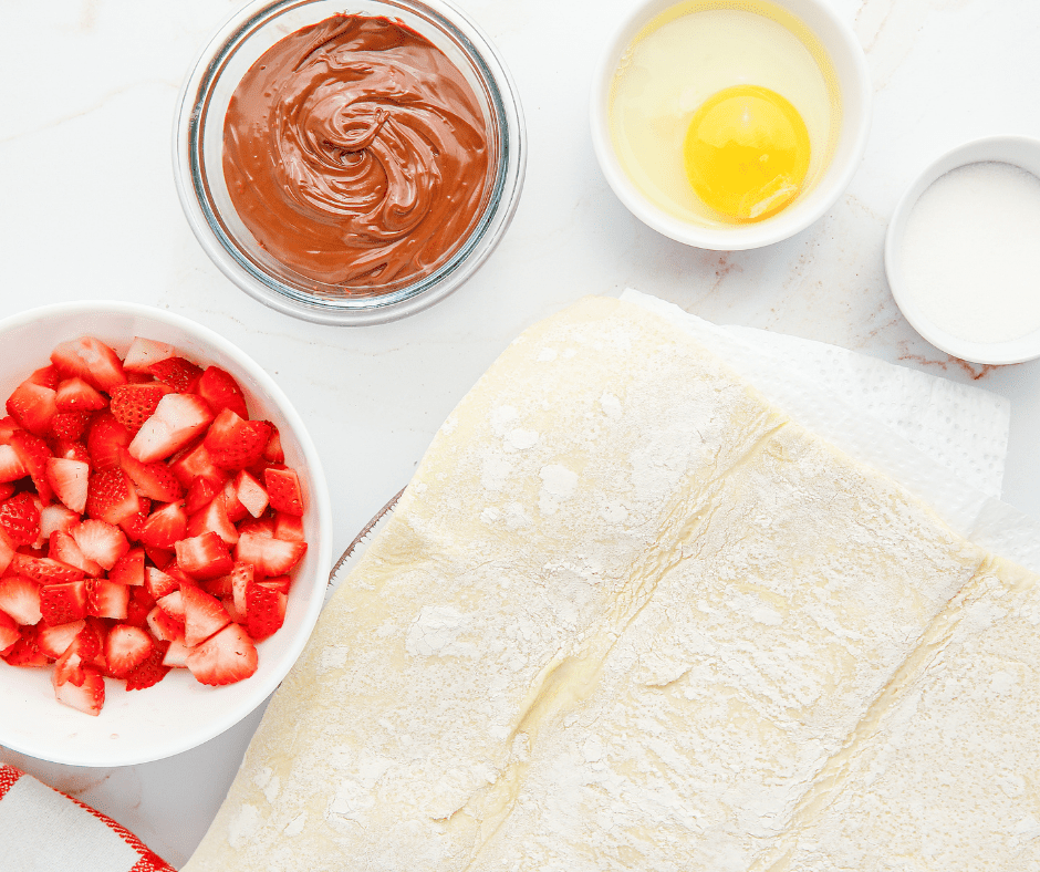 Ingredients Needed For Air Fryer Strawberry Nutella Turnovers