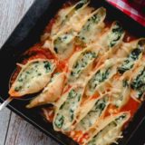 Air Fryer Stuffed Spinach Pasta Shells