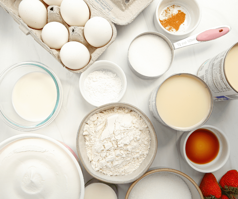 Ingredients Needed For Air Fryer Tres Leches Cupcakes