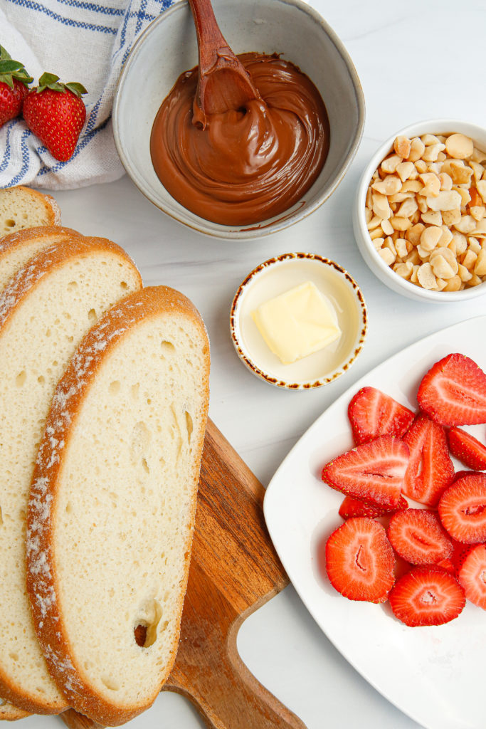 Ingredients Needed For Air Fryer Strawberry Macadamia Panini