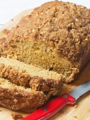 Air Fryer Pear Bread Cooked