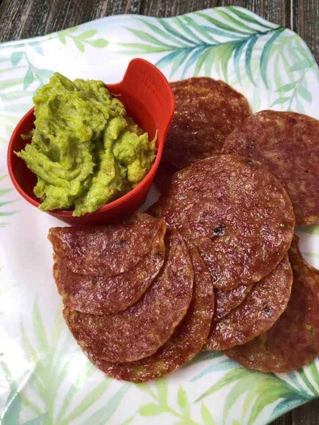 Air Fryer Salami Chips Fork To Spoon