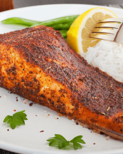 Air Fryer Blackened Salmon