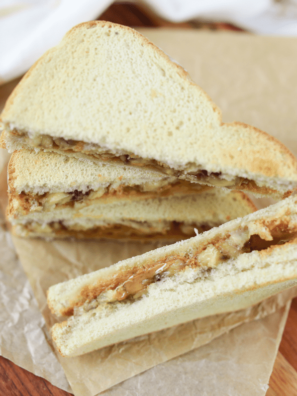 Air Fryer Peanut Butter Banana Sandwich