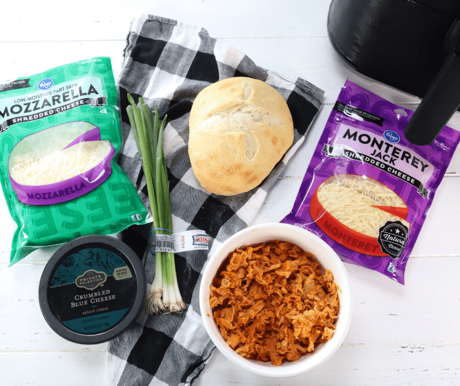 Ingredients Needed For Air Fryer Buffalo Chicken Pull-Apart Bread