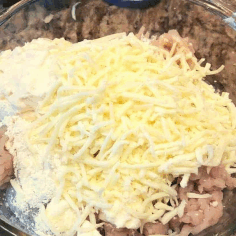 Mix all of the ingredients for Easy Air Fryer Chicken Fritters in a large mixing bowl.