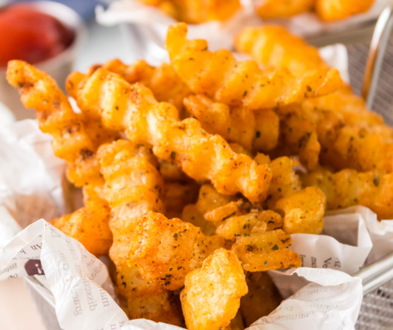 Frozen Crinkle Fries In Air Fryer Fork To Spoon 1395