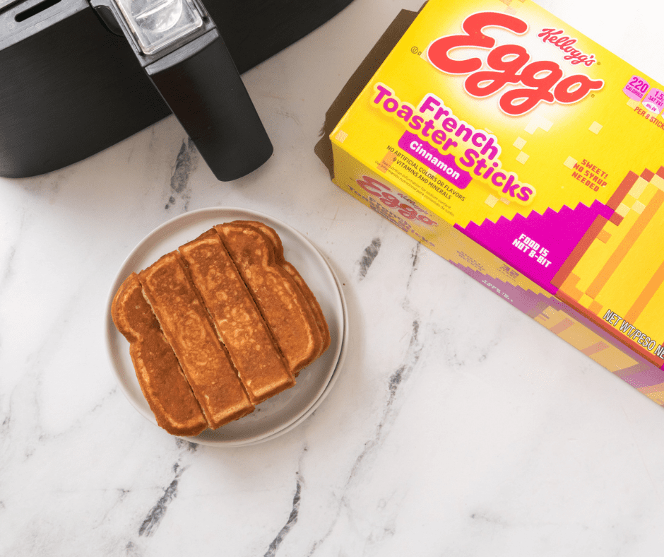 Air Fryer French Toast Sticks On Plate