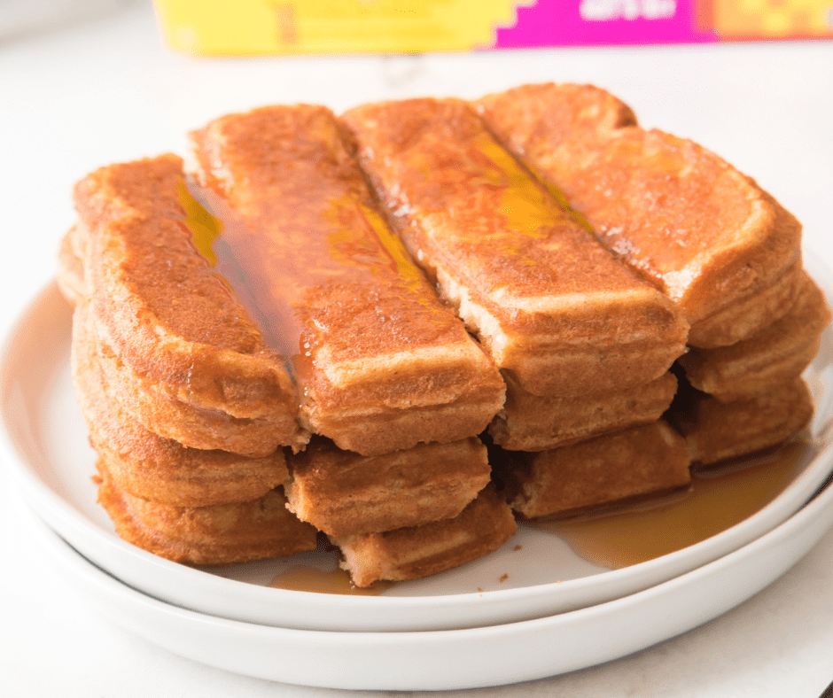Air Fryer Frozen French Toast Sticks On Plate