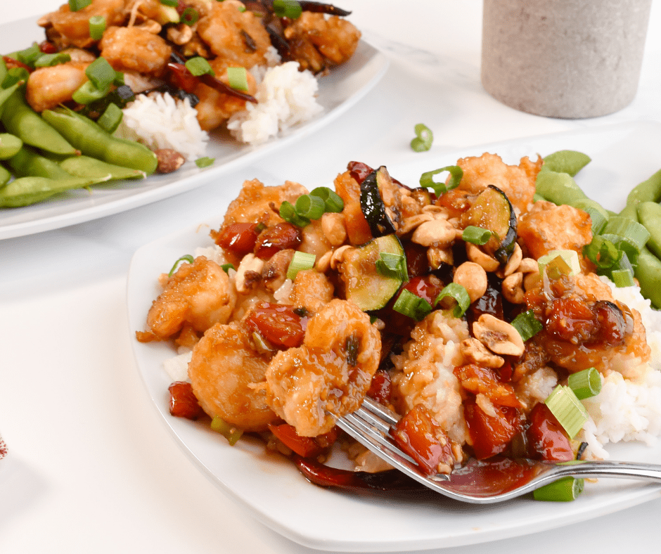 Air Fryer Kung Pao Shrimp