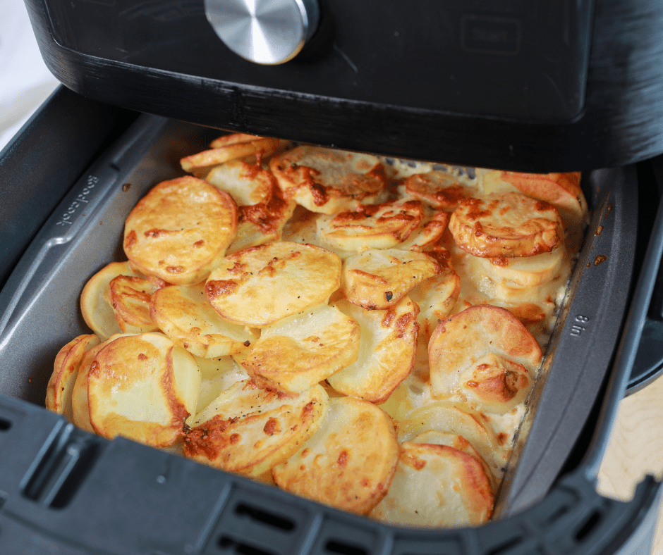 Air Fryer Potatoes au Gratin