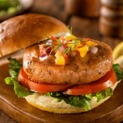 Air Fryer Salmon Burger