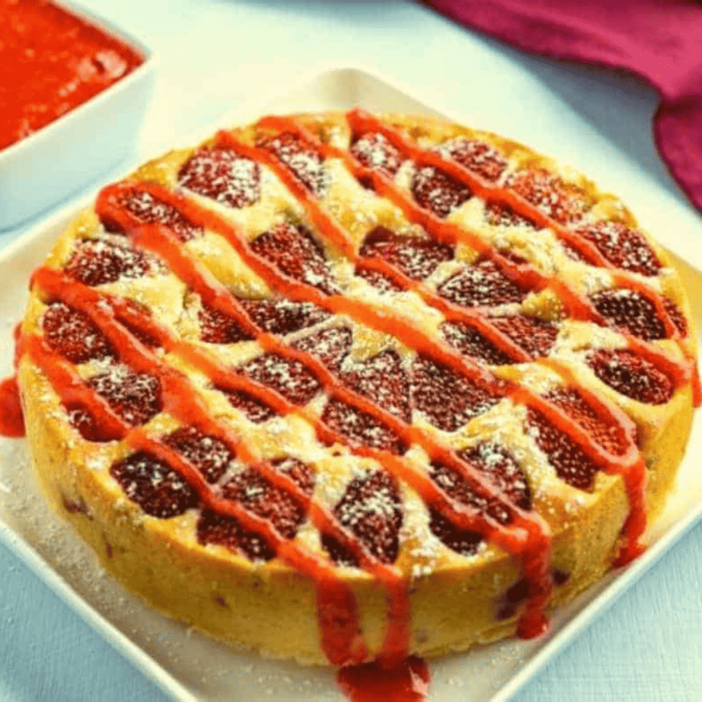 Air Fryer Strawberry Cake