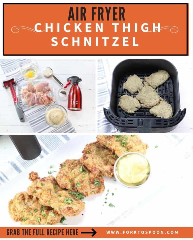 Air Fryer Chicken Thigh Schnitzel