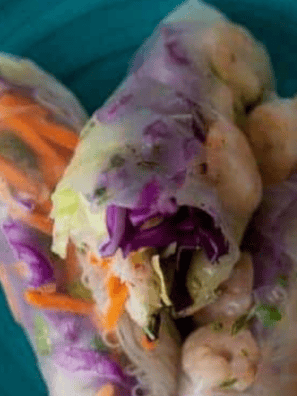 Easy Crispy Air Fryer Rice Paper Rolls With Prawns