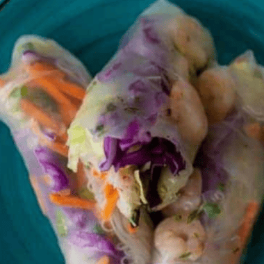Easy Crispy Air Fryer Rice Paper Rolls With Prawns