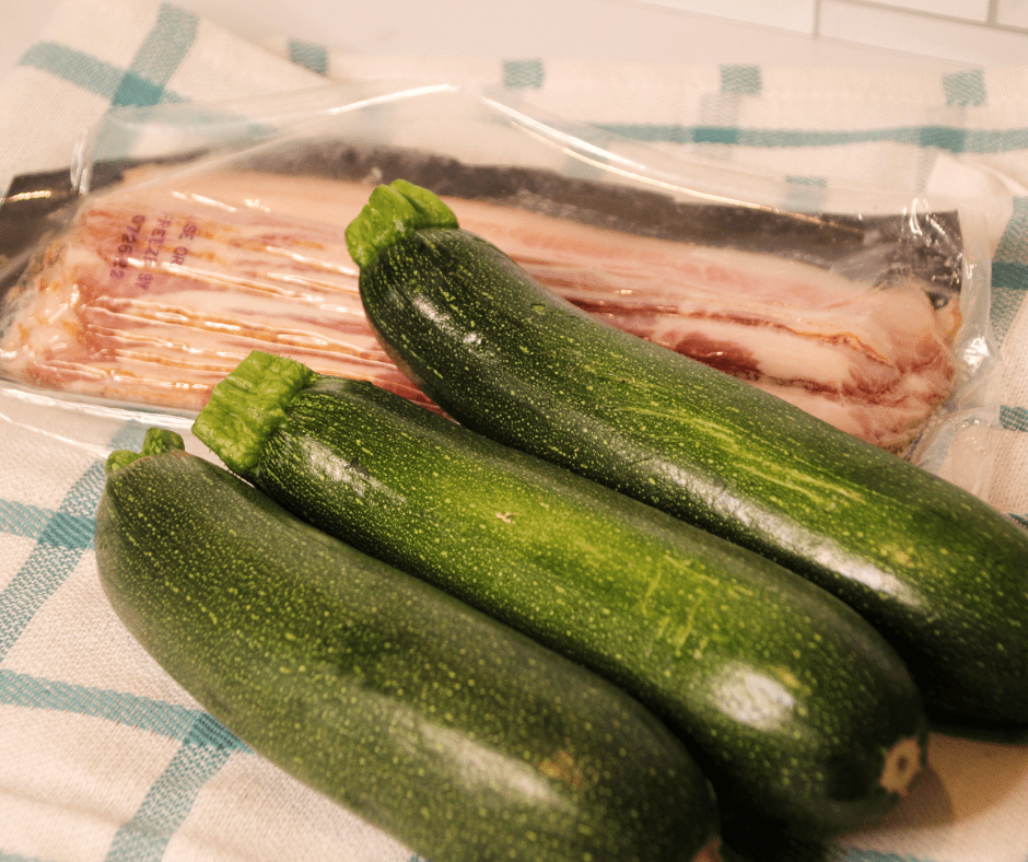 Ingredients Needed For Air Fryer Bacon Wrapped Zucchini