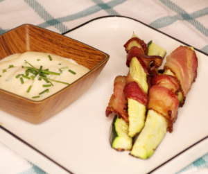Air Fryer Bacon Wrapped Zucchini