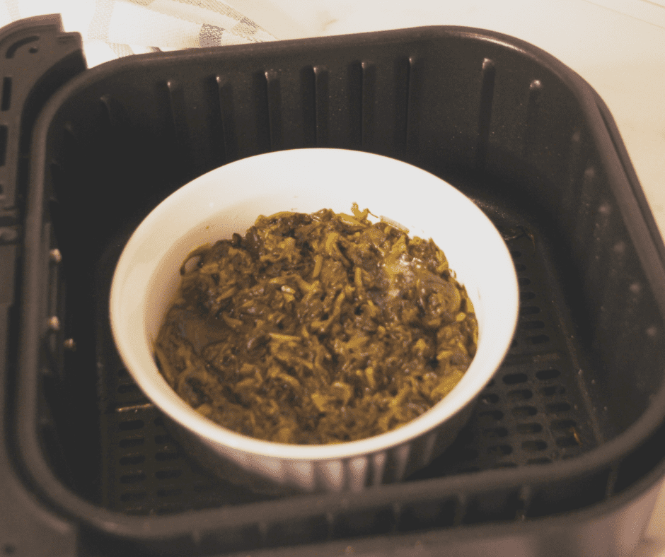 Air Fryer Canned Spinach