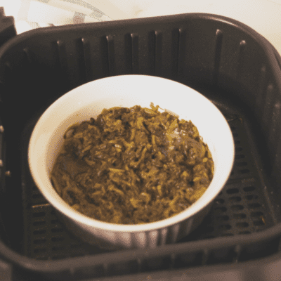 Air Fryer Canned Spinach