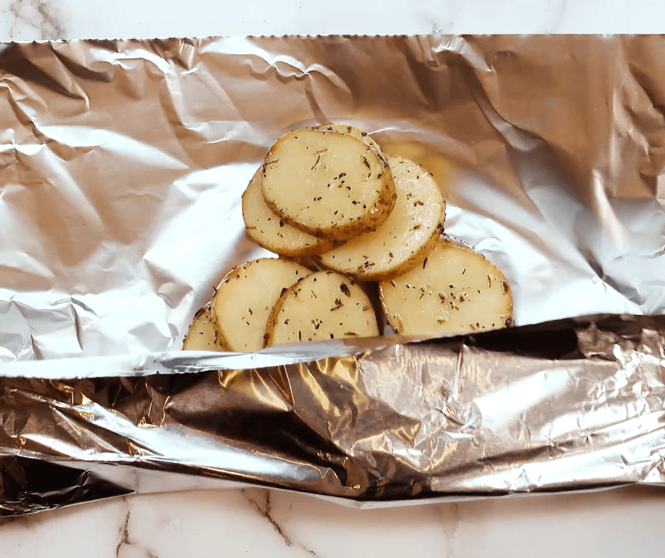 Air Fryer Loaded Baked Potato Foil Packs