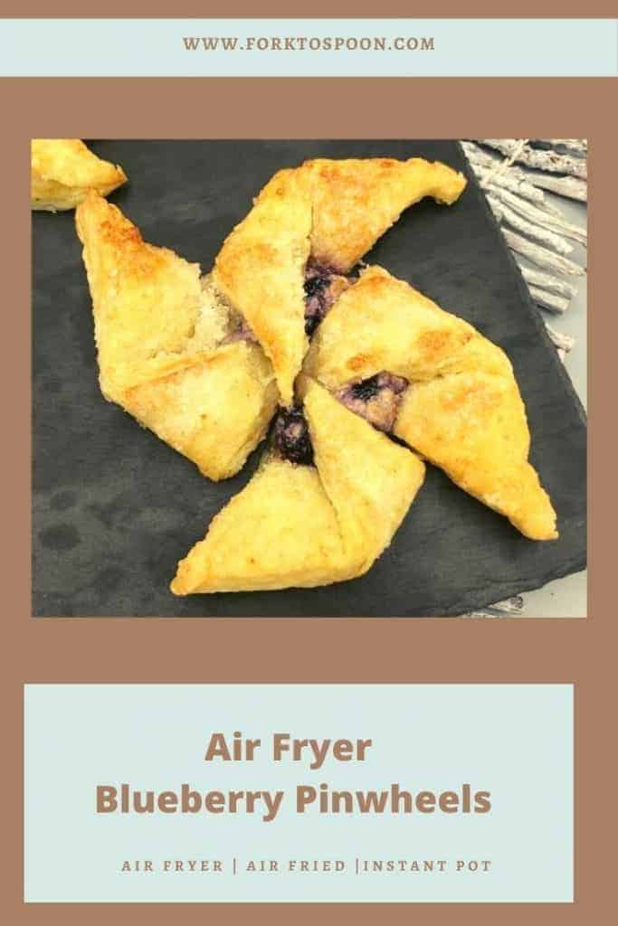 Air Fryer Blueberry Pinwheels