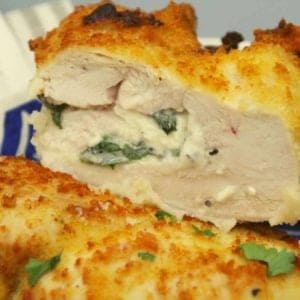 Air Fryer Spinach and Feta Cheese Stuffed Chicken Breast