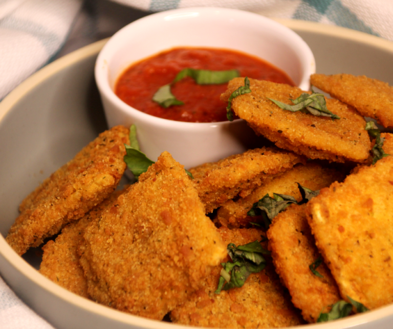 Air Fryer Trader Joe's Breaded Fried Ravioli Fork To Spoon