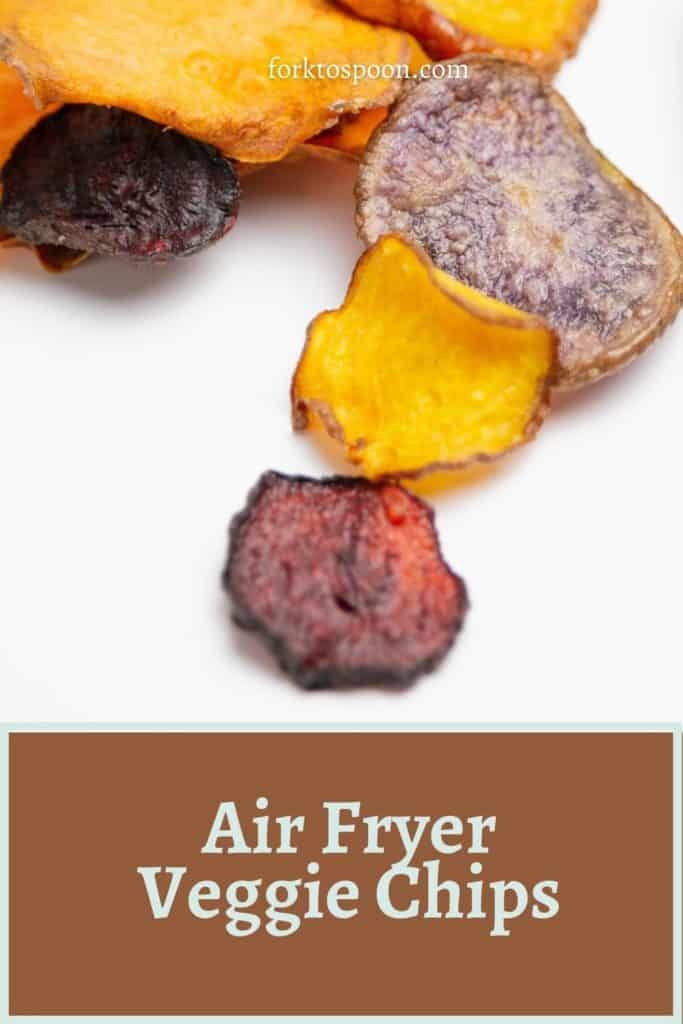 titled image (and shown): air fryer veggie chips