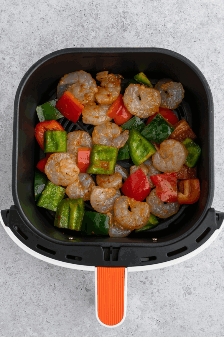 Place Panda Express Copycat Wok-Fired Shrimp in the air fryer basket.