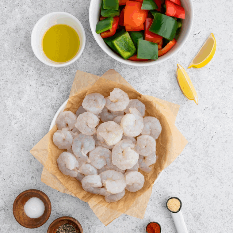 Ingredients needed for Panda Express Copycat Wok-Fired Shrimp
on kitchen table.