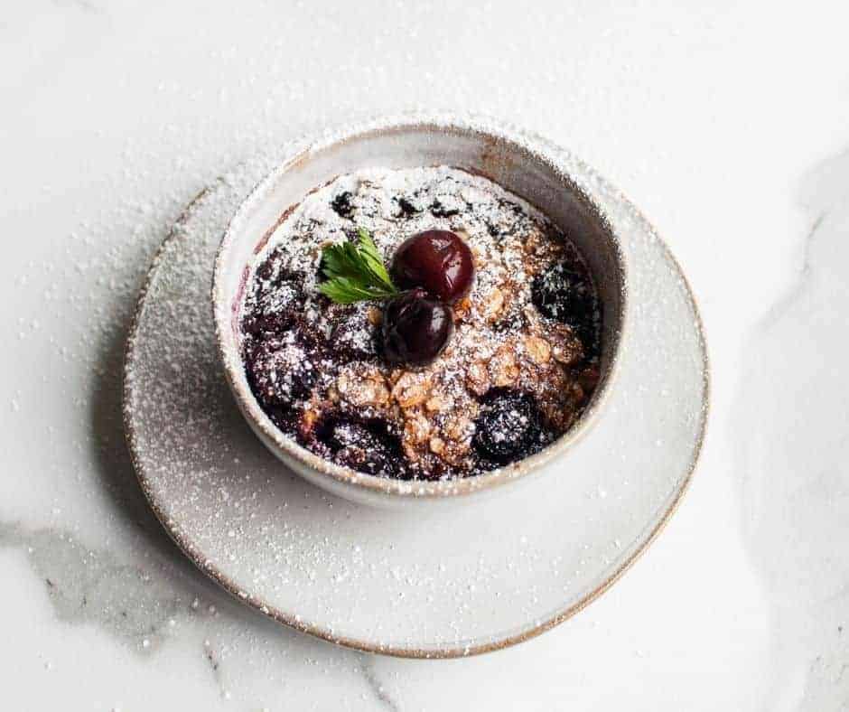 Air Fryer Cherry Oatmeal Breakfast Bake