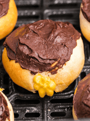 Air Fryer Bavarian Cream Donuts