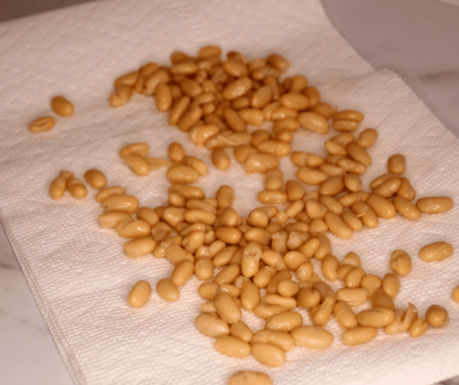 How To Cook Cannellini Beans In Air Fryer Draining on Paper towels To get the beans crispy 