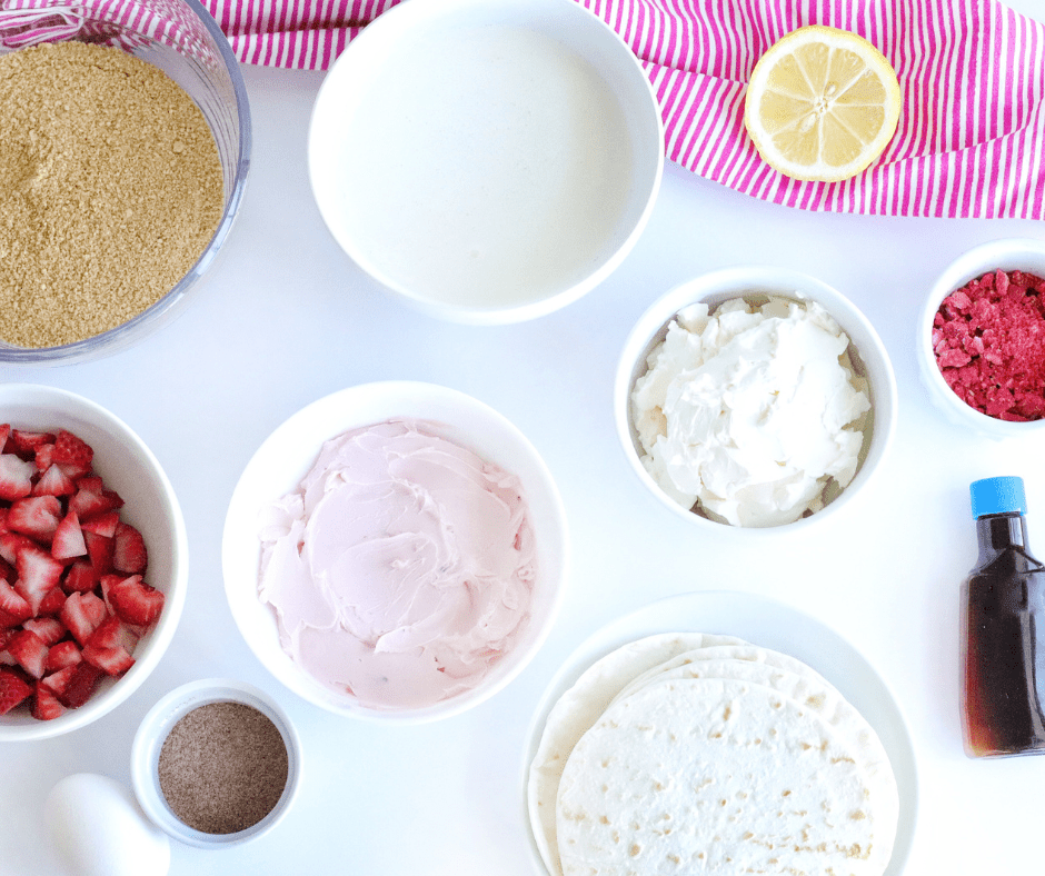 Ingredients Needed For Air Fryer Cheesecake Strawberry Tacos