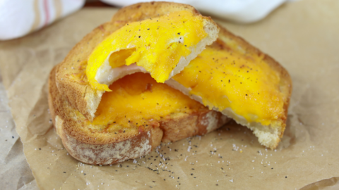 Air Fryer Egg Toast - Cheese Curd In Paradise