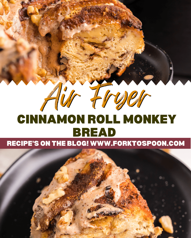 Air Fryer Cinnamon Roll Monkey Bread 