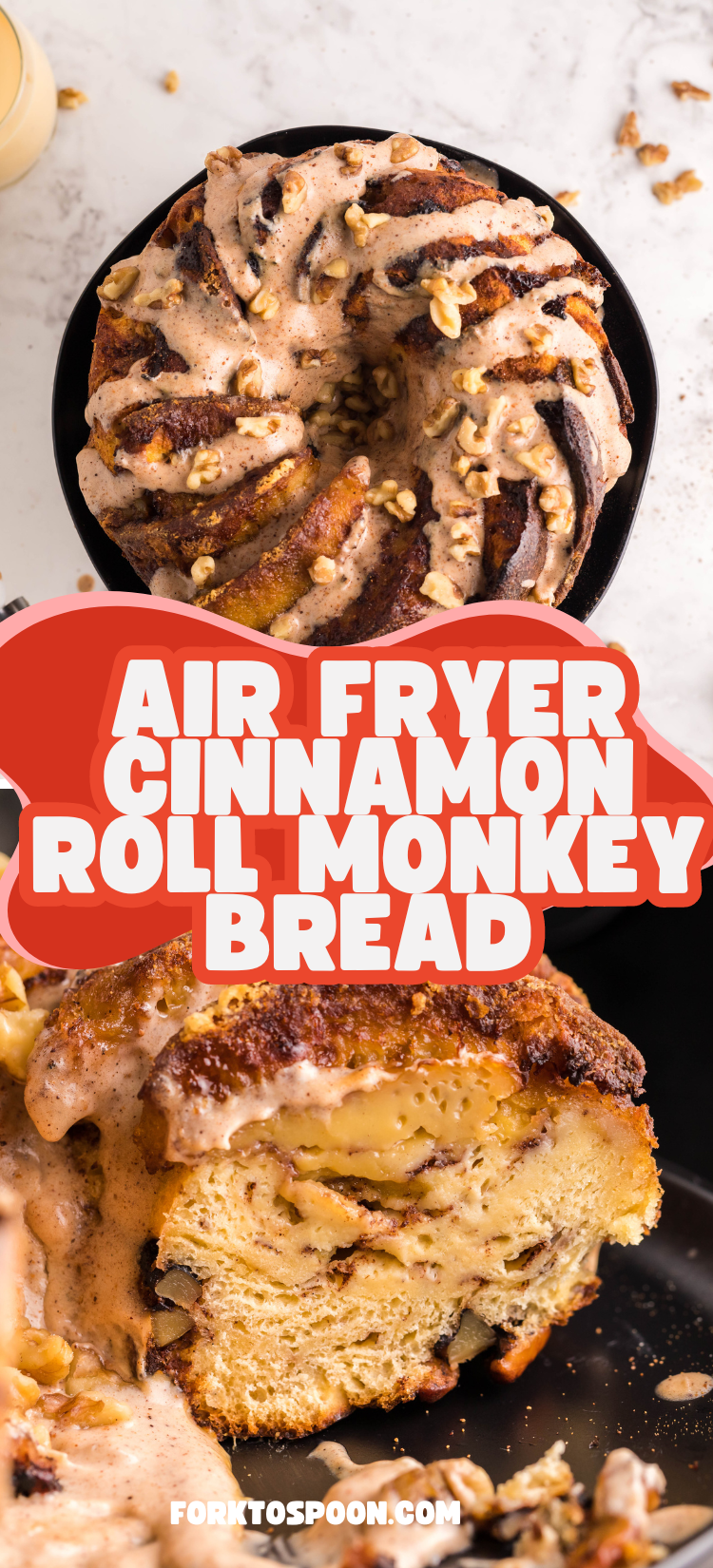 Air Fryer Cinnamon Roll Monkey Bread