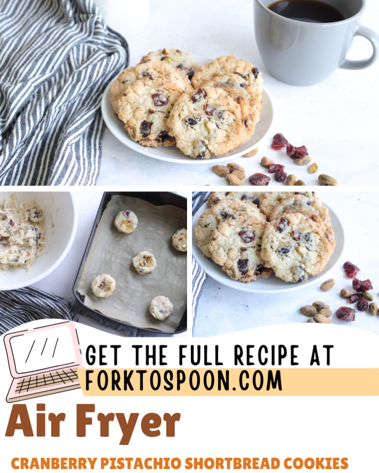 Air Fryer Cranberry Pistachio Shortbread Cookies - Fork To Spoon