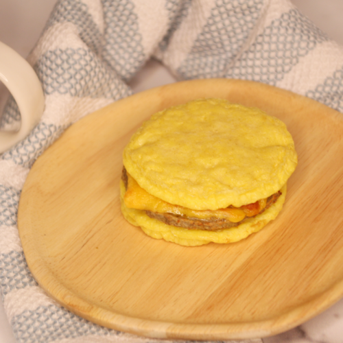 Air Fryer Eggwich Breadless Breakfast Sandwich Fork To Spoon