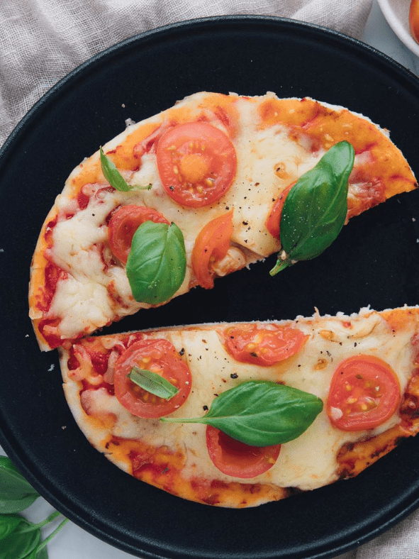 Air Fryer Margherita Flatbread Pizza Fork To Spoon