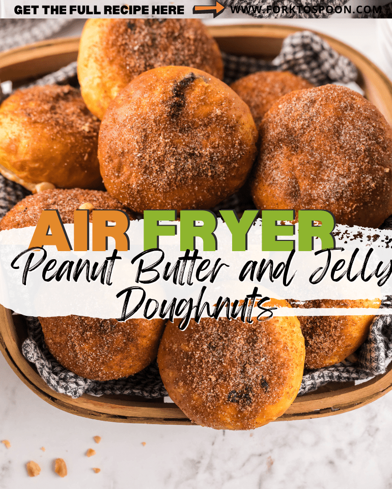 Air Fryer Peanut Butter and Jelly Doughnuts