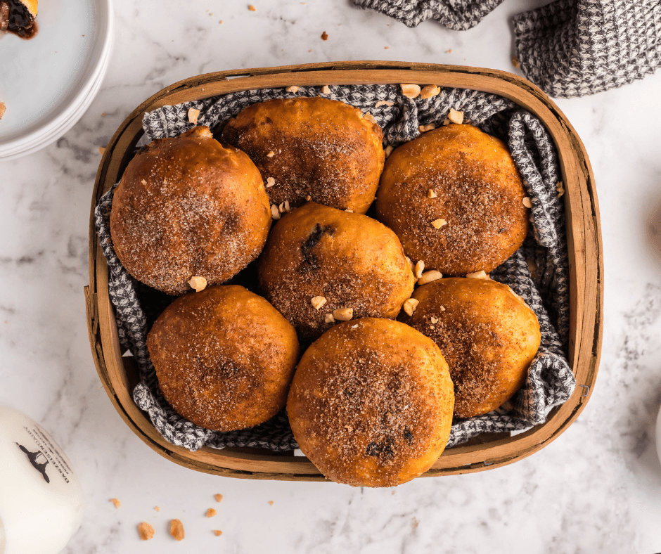 Air Fryer Peanut Butter and Jelly Doughnuts