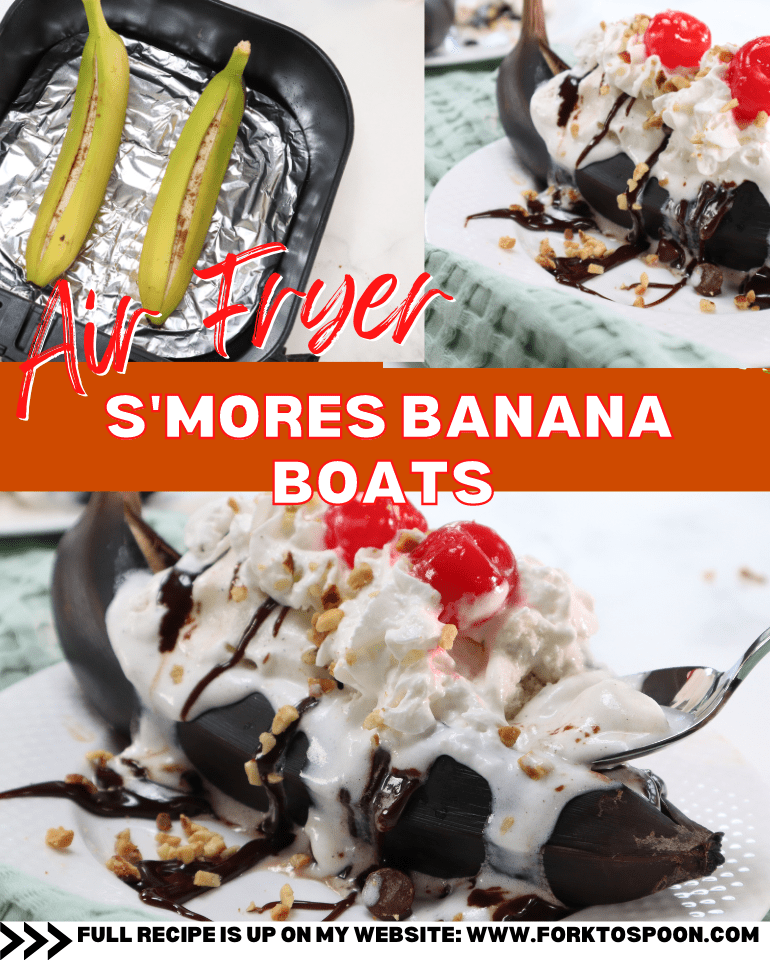 Air Fryer S'mores Banana Boats