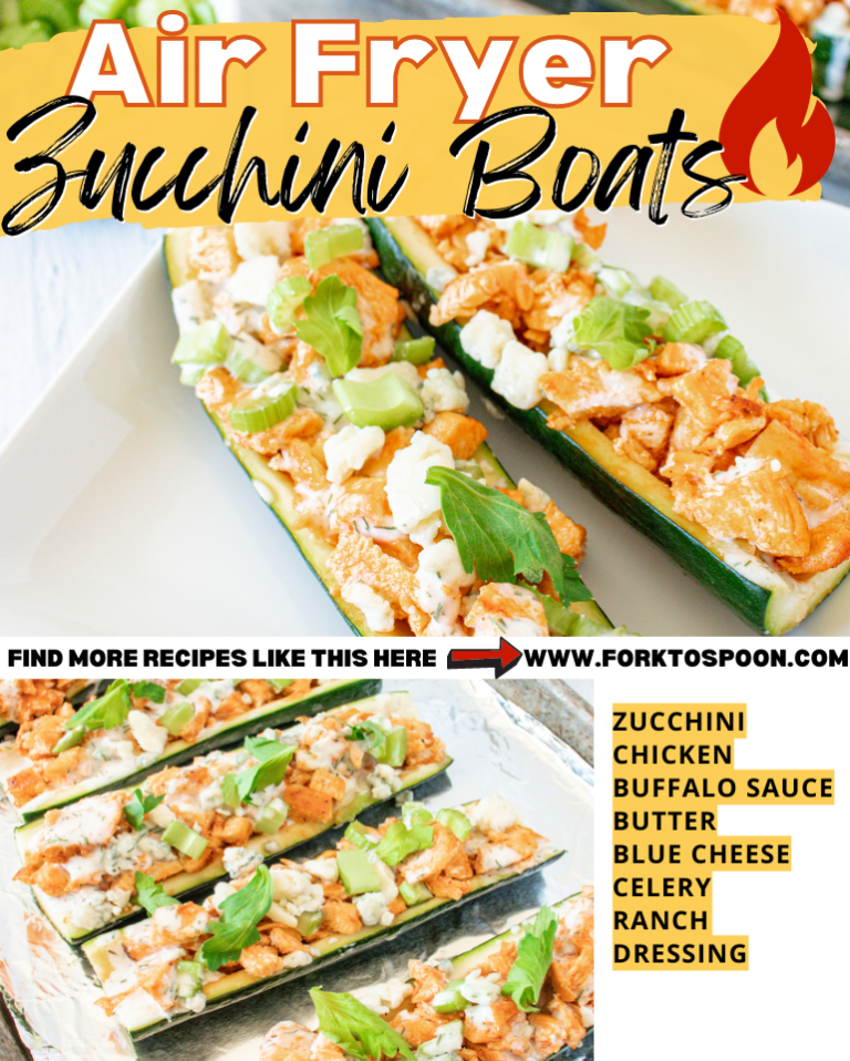 Air Fryer Zucchini Boats Fork To Spoon