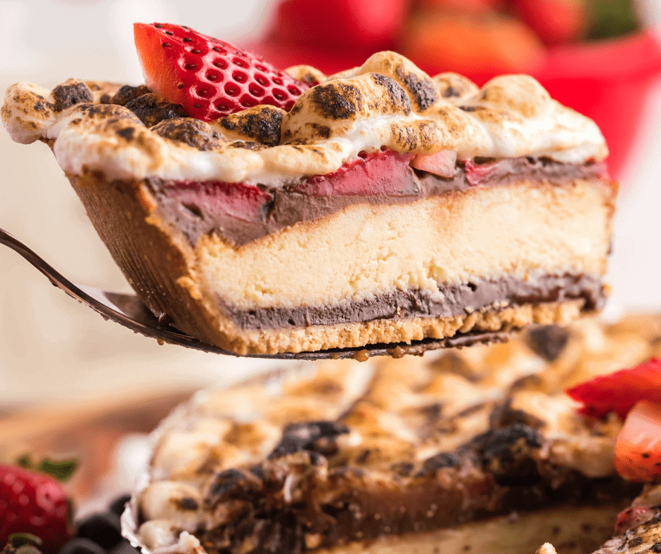 Air Fryer Berry S'mores Cheesecake