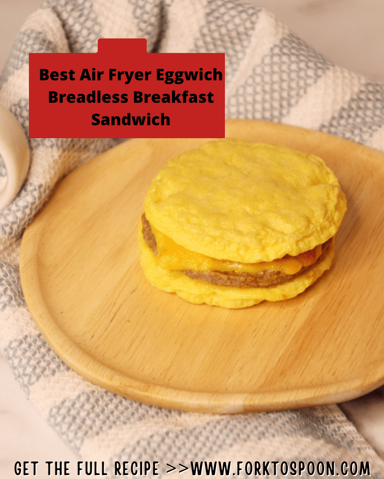 Air Fryer Eggwich Breadless Breakfast Sandwich